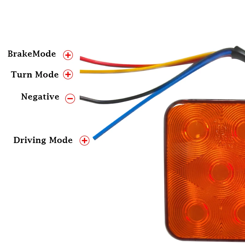 2PCS 12V 10 LED Tail Light Taillight Turn Signal Indicator Stop Lamp Rear Brake Light for Car Truck Trailer Caravan