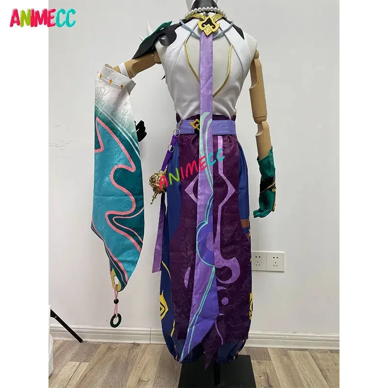 2025 Genshin Impact Xiao Cosplay Kostüm Perücke Kimono Uniform Halloween Party Kostüme Anime für Männer Frauen