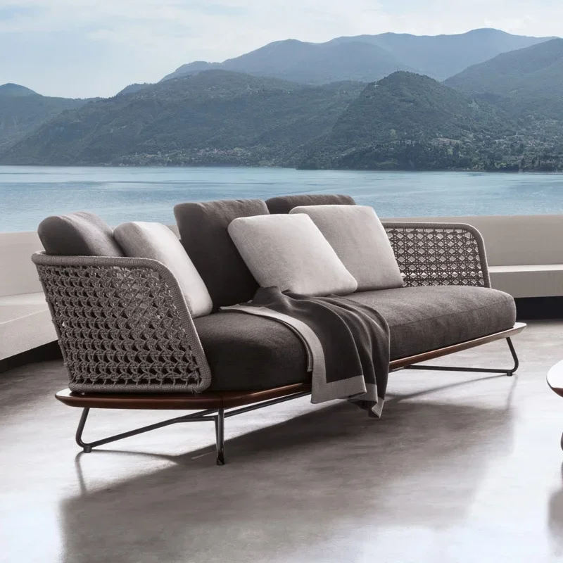 furniture Cheap Outdoor Rope Furniture Garden Sofa Set Rattan Modular Outdoor Chair