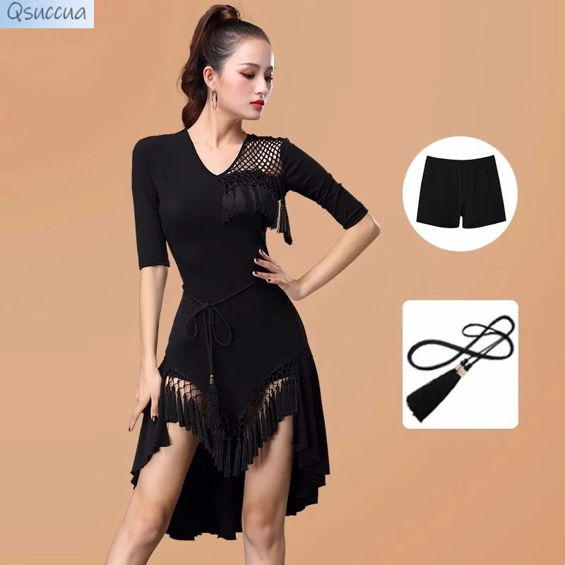 

Latin Dance Dress Female Adult New Sexy Professional Performance Practice Costume