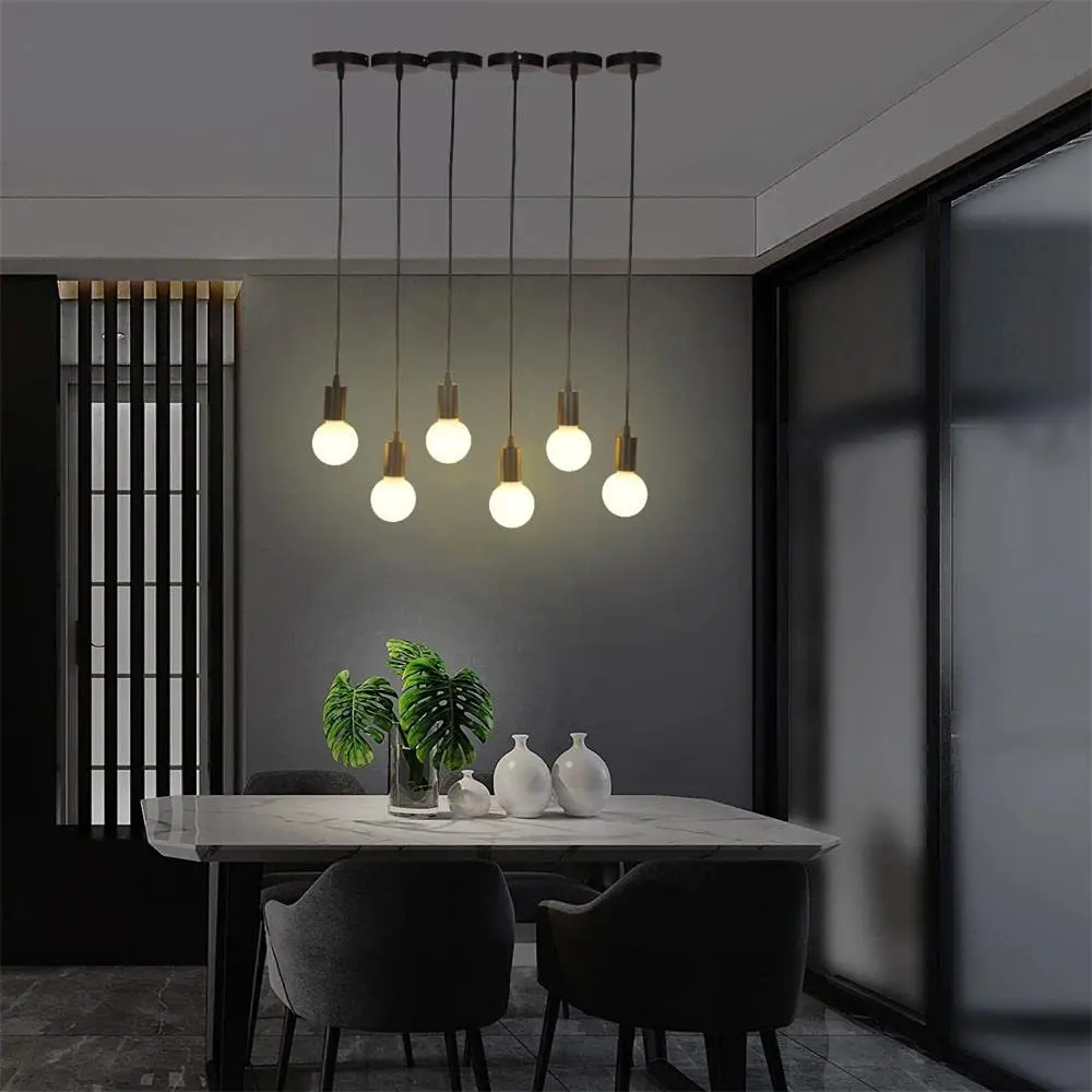 Imagem -05 - Teto Pendant Light Holder Pendurado Light Fitting Decor Preto e Branco E27 E26 Base de Lâmpada para Casa Escritório tv Lounge