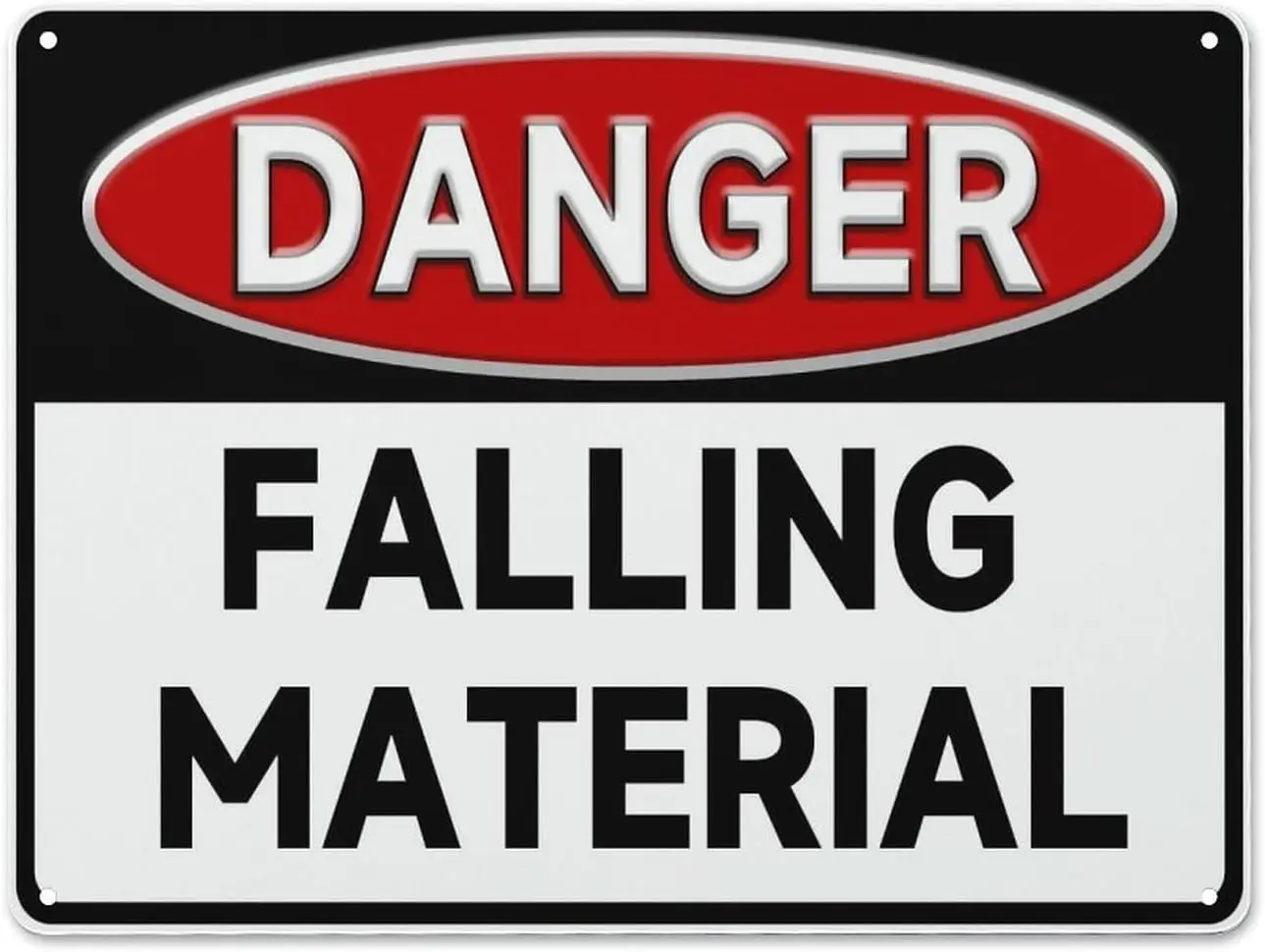 Metal Sign Danger Falling Material 12
