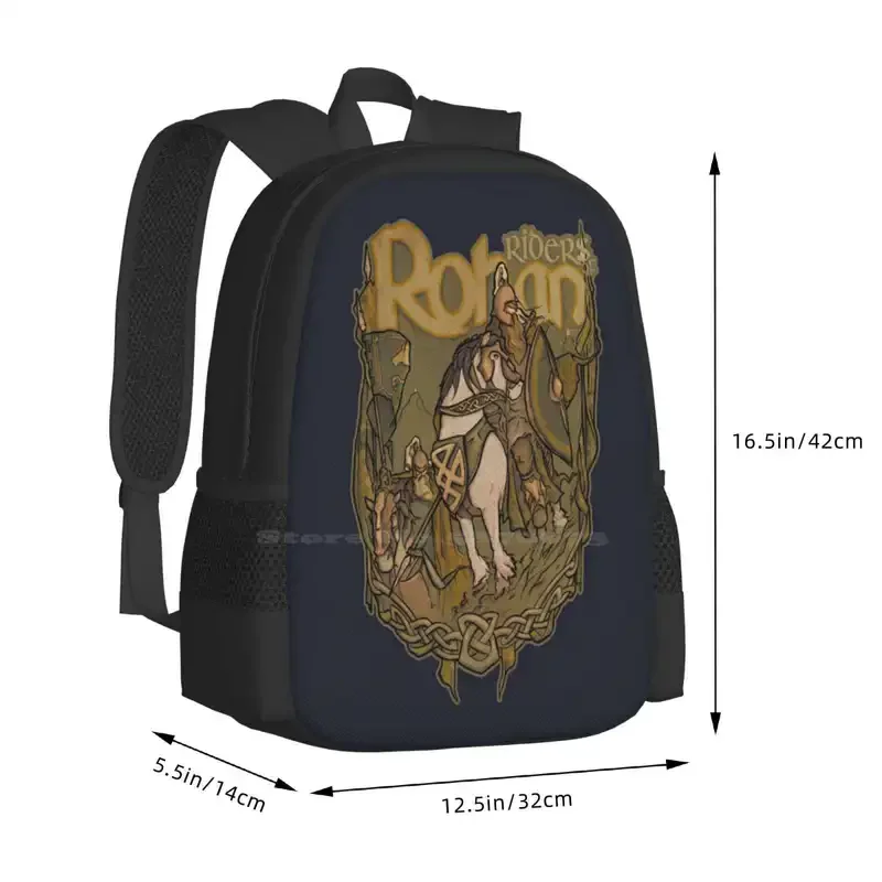 Mochila escolar Riders Of ABCD, bolso de moda, Gandalf Fantasy Frodo, Middle Earth, Jrr, Tolkien, Bilbo, Aragorn, Dragon, gran oferta