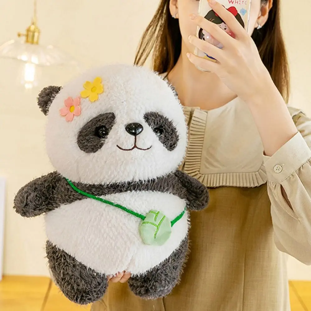 

Креативные плюшевые куклы из полипропилена с цветком панды, мягкая коллекция, Zongzi Panda Ins, пушистая панда Zongzi, мягкие игрушки для дня рождения