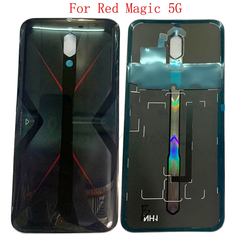 Rear Door Back Cover Case Housing For Red Magic 5G Battery Cover with Adhesive Sticker Repair Parts
