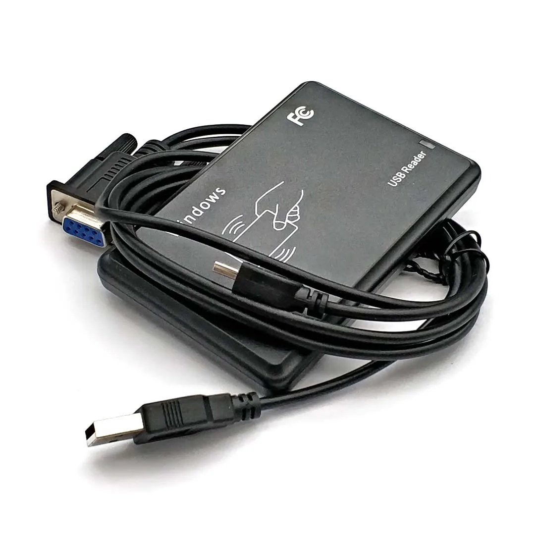 Brand New R21D Black RFID Proximity Sensor Smart ID Card Reader 125Khz EM4100 TK4100 EM Card Reader RS232 Interface