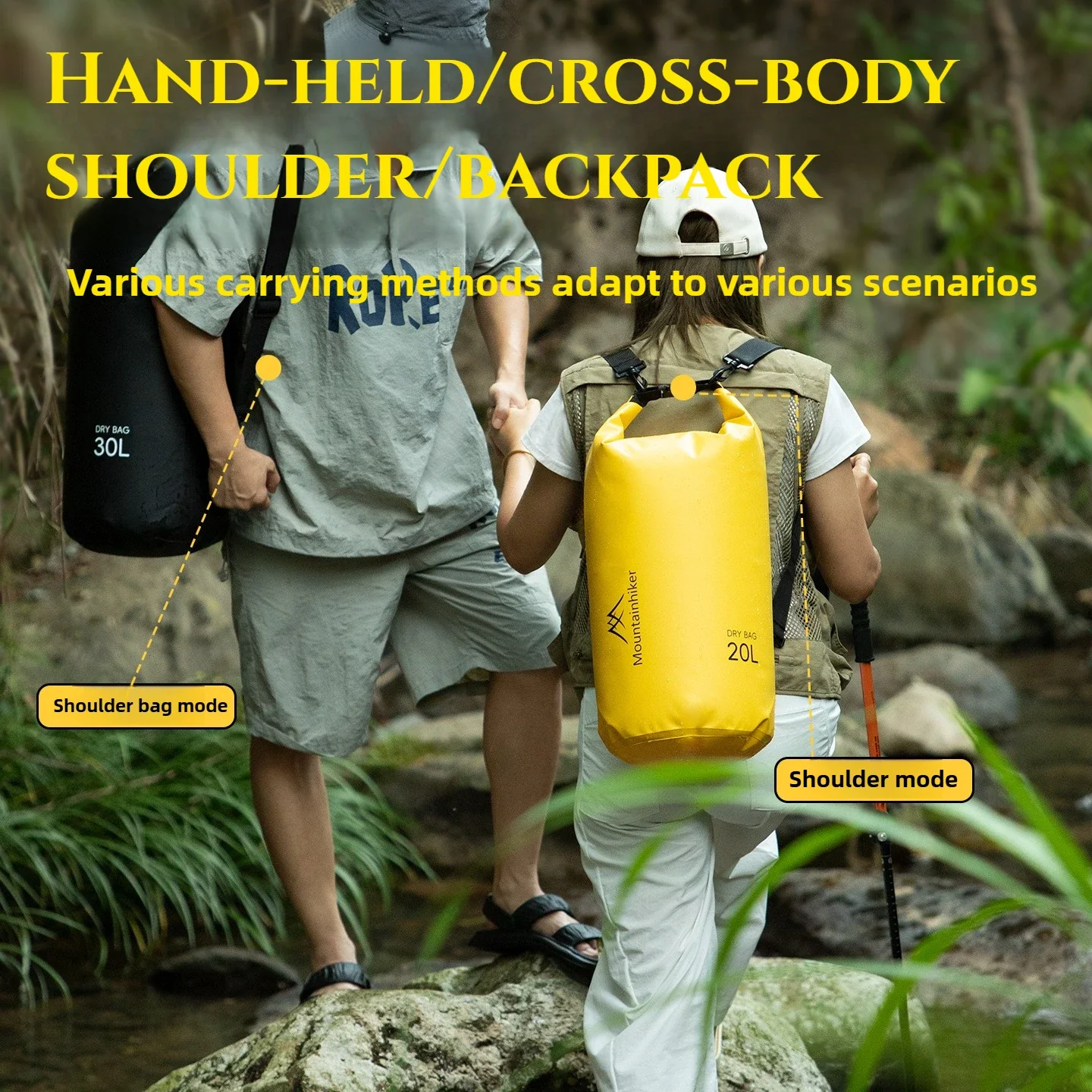 10L15L20L30LWaterproof Dry Bag Sack for Camping Drift Trekking Swimming Rafting Kayak River Trekking Fishing Outdoor Waterbag