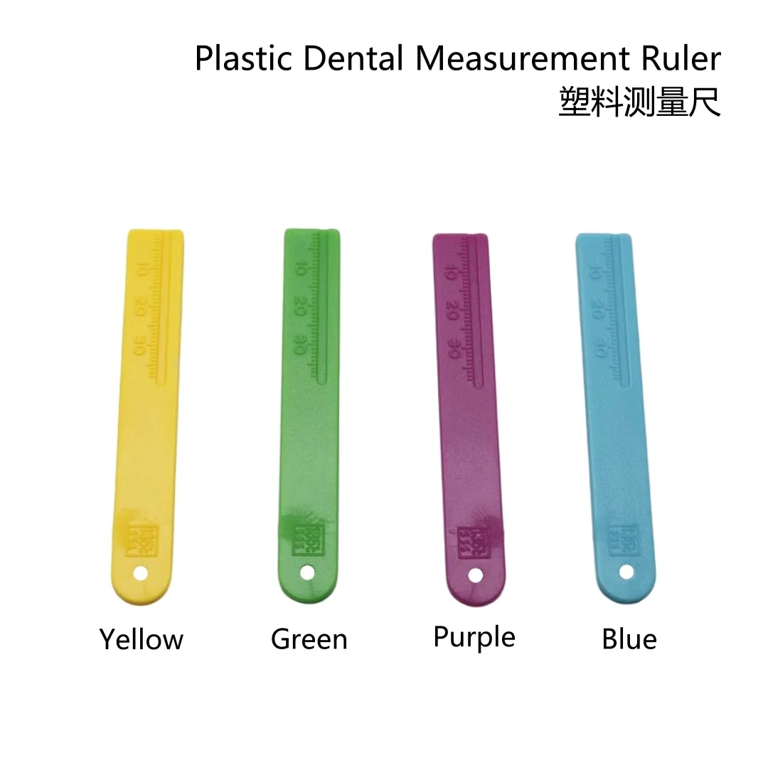 1Pc Plastic Dental Rulers Dentist Endo Measure Scale Endodontic Dental Instruments