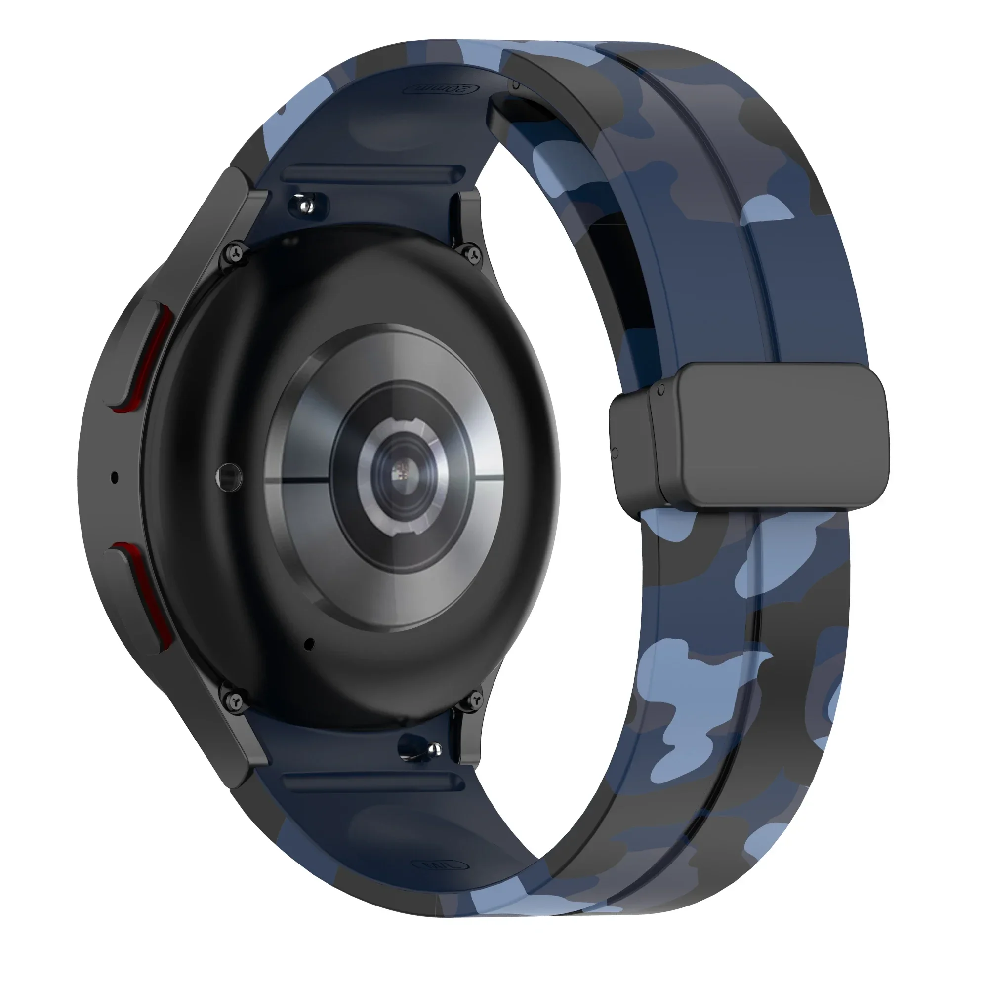 Correa de silicona suave para Samsung Galaxy Watch 7, 6, 5, 4, 40/44mm, cómoda pulsera deportiva de camuflaje, correa de 45/46/47/43/42mm