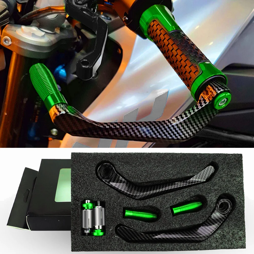 For KAWASAKI Z250 Z400 Z650 Z750 Z800 Z900 Z1000 78'' 22MM Motorcycle Brake Clutch Levers Guard Protector Hand Handlebar Grips