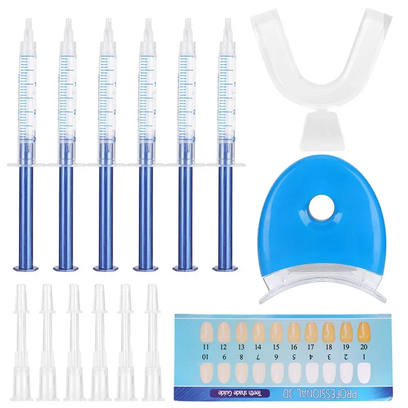 

Home Use Dental Teeth Whitening Kits 44% Peroxide Bleaching System LED Cold Light + 6Pcs Tooth Whitening Gel Oral Hygiene Care