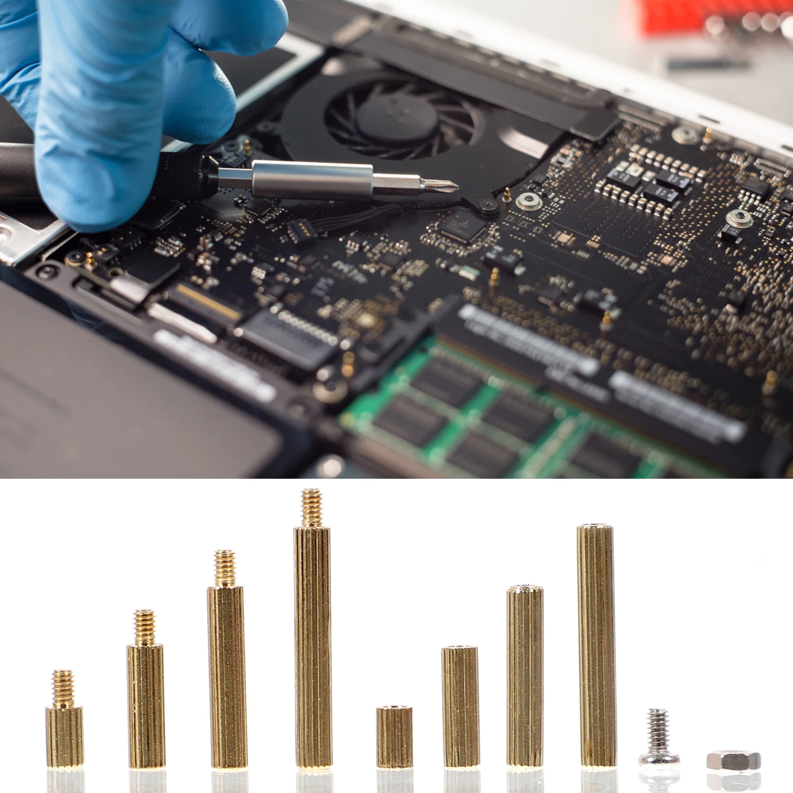 120pcs Brass Standoffs Screws Threaded Pcb Motherboard Spacers Corrosion Resistant Hardware Kit For Computer