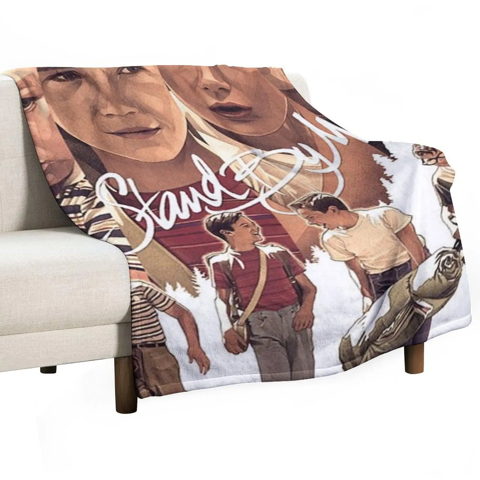 ملصق فيلم ستاند باي مي، بطانيات رمي للطفل، بطانيات متحركة كلاسيكية منقوشة ناعمة