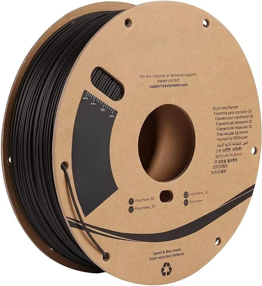 Low Density Carbon Fiber PLA 3D Printer Filament 1.75mm 1kg Paper Spool Industrial Consumable