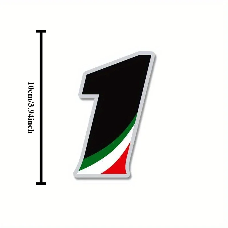 2D Flat 2PCS 0-9 Race Number Vinyl Sticker, Waterproof UV Resistant, for Motorcycle Car Racing Decor, Holiday Gift