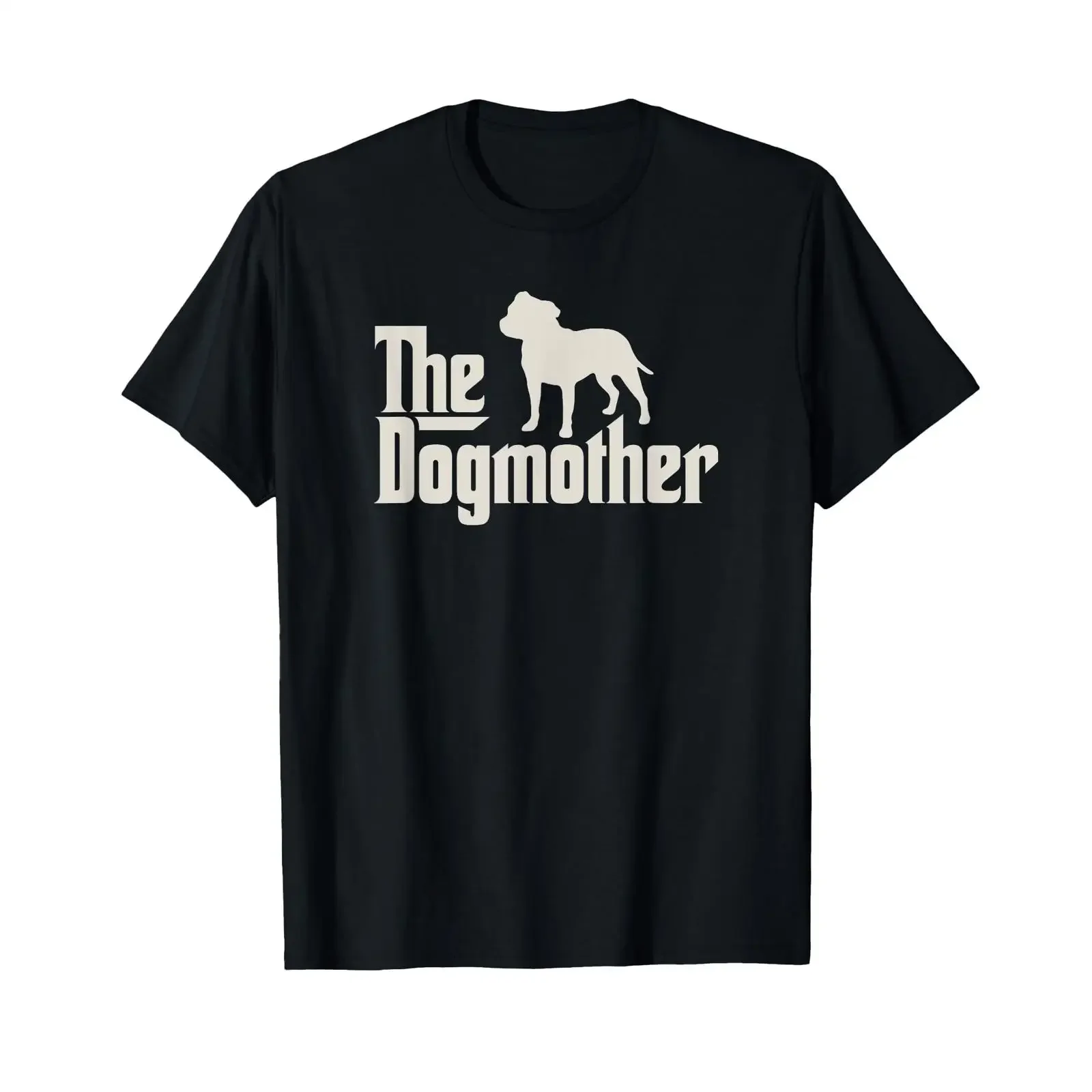 The Dogmother Staffordshire Bull Terrier Woman T Shirt vintage Washed Stylish Casual Breathable graphic Slightly Stretched