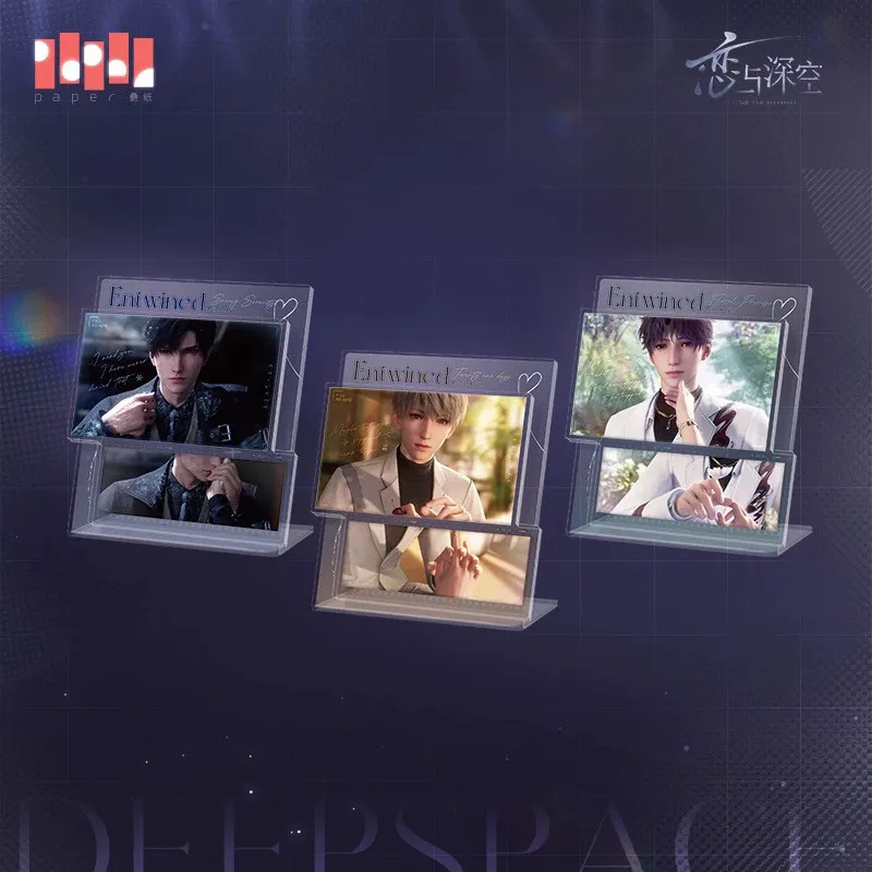 

Официальная акриловая подставка серии Love and Deepspace Double Shadow с персонажами Ксавье Рафаэль, Зейн Сайлус, Калеб