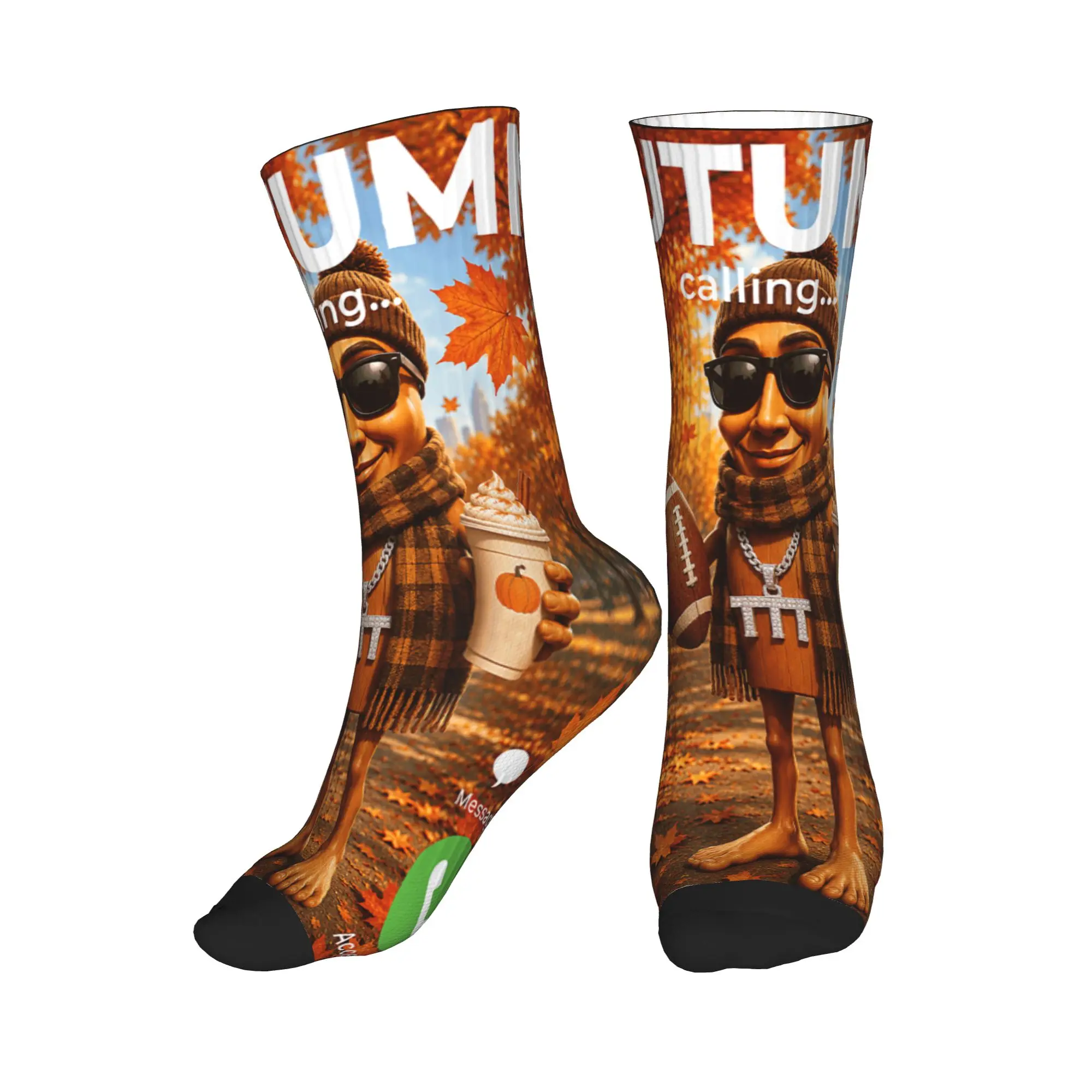 Sweater Weather Football Pumpkin Spice Cozy Fall Tung Sahur Stockings Gothic Socks Autumn Anti Socks Men Skateboard Soft Socks