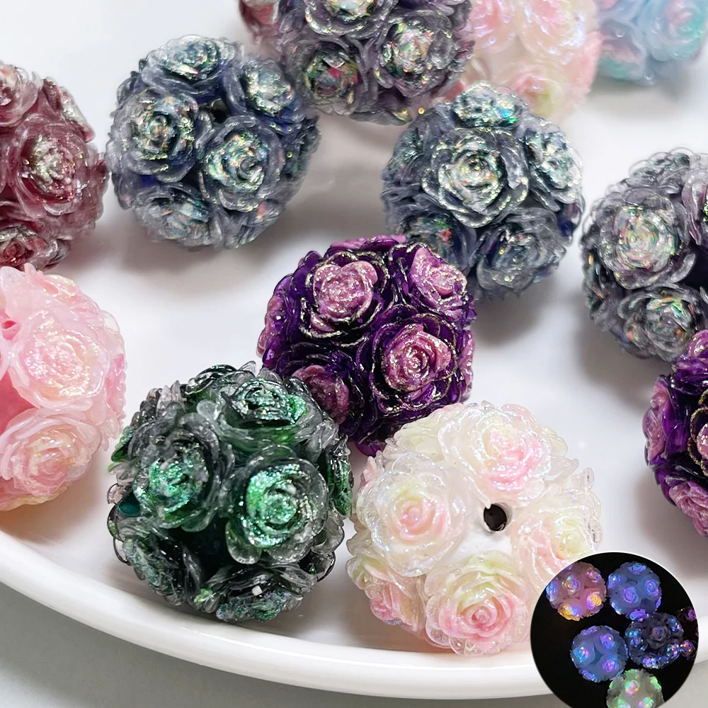 

Сердечный дизайн 50 шт. 22*22 мм DIY необычные бусины/светящийся эффект/ручная работа/форма цветка/смола/фурнитура и компоненты для ювелирных изделий # 18948