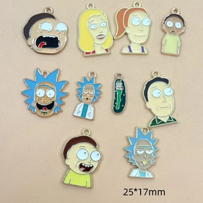 10 قطعة شخصيات كرتونية جميلة كلاسيكية دلايات معدنية لسلاسل المفاتيح القرط DIY بها بنفسك صنع المجوهرات الحرف اليدوية #5