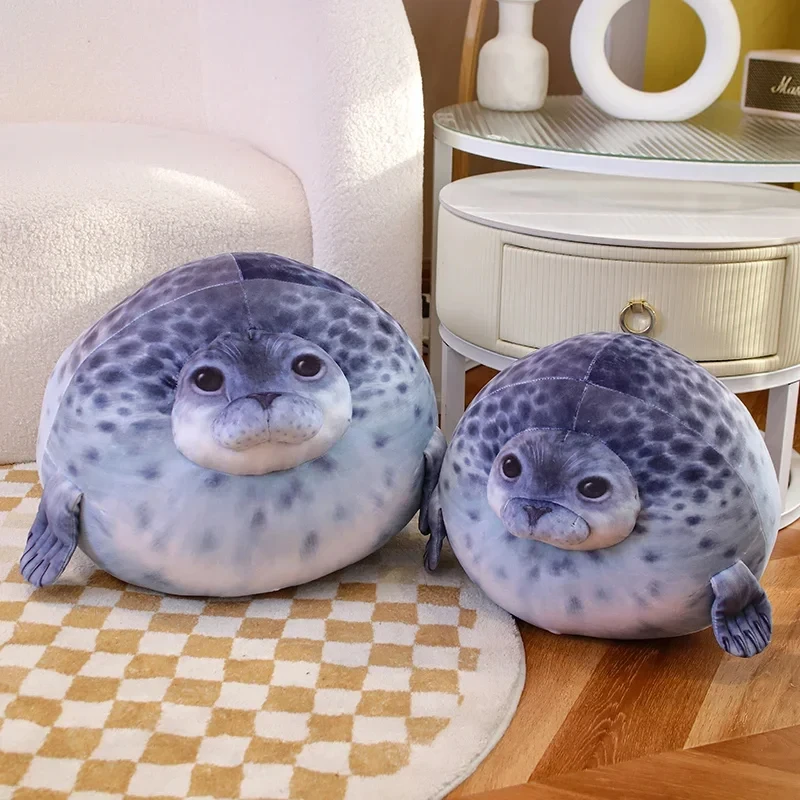 

35/50cm Simulation Cute Seal Dog Plush Throw Pillow Kawaii Stuffed Marine Animals Soft Kids Toys for Sofa Cushion Home Decor