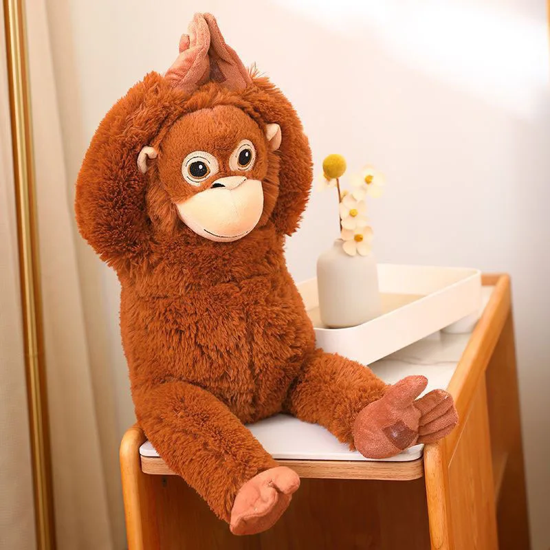 

Cute Orangutan Plush Toy Soft Stuffed Animal Doll for Kids Gift 2026 New Year Decoration Huggable Long Arm Monkey Plushie Kawaii