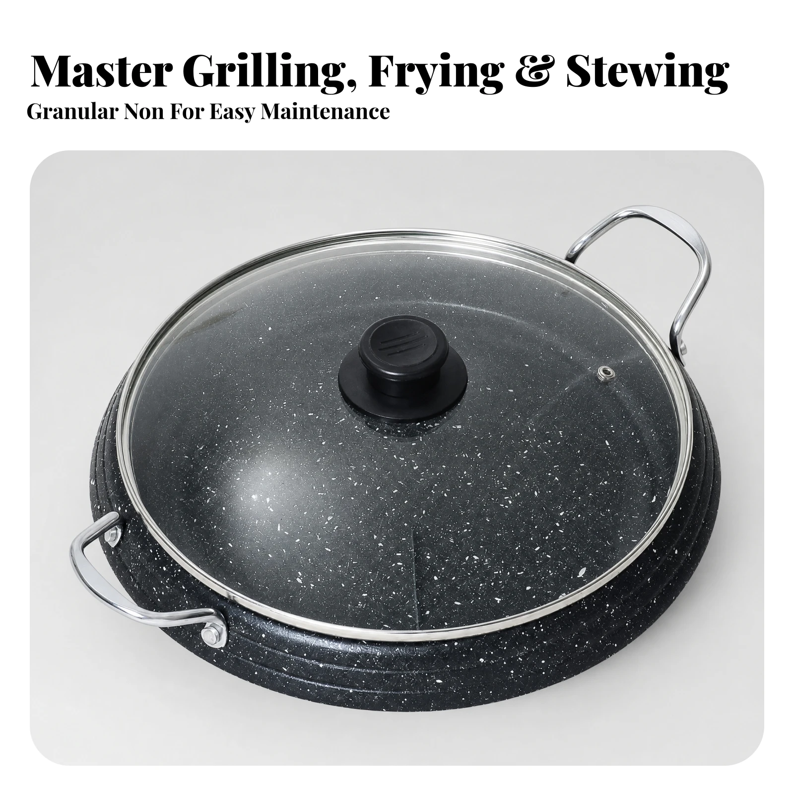 Skillet Induction Compatible Nonstick Frying Pan Frying Pan with Lid Easy to Clean for Home Cooks, Hot Pot Cooking