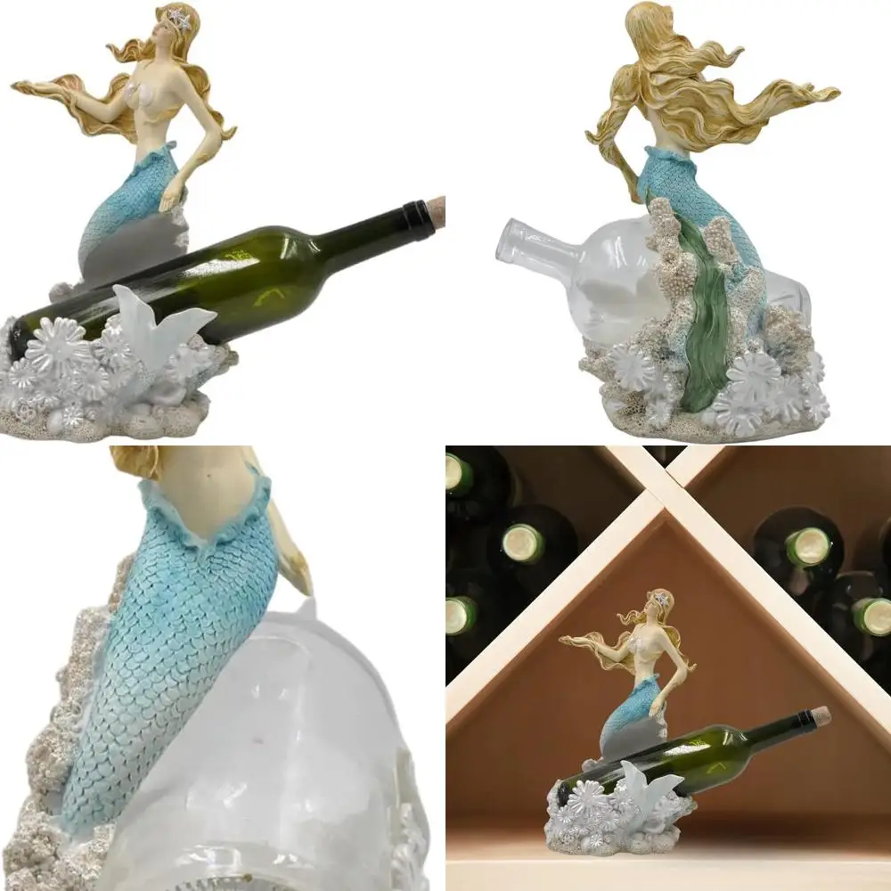 

Винная полка из полирезины с дизайном русалки для бутылок