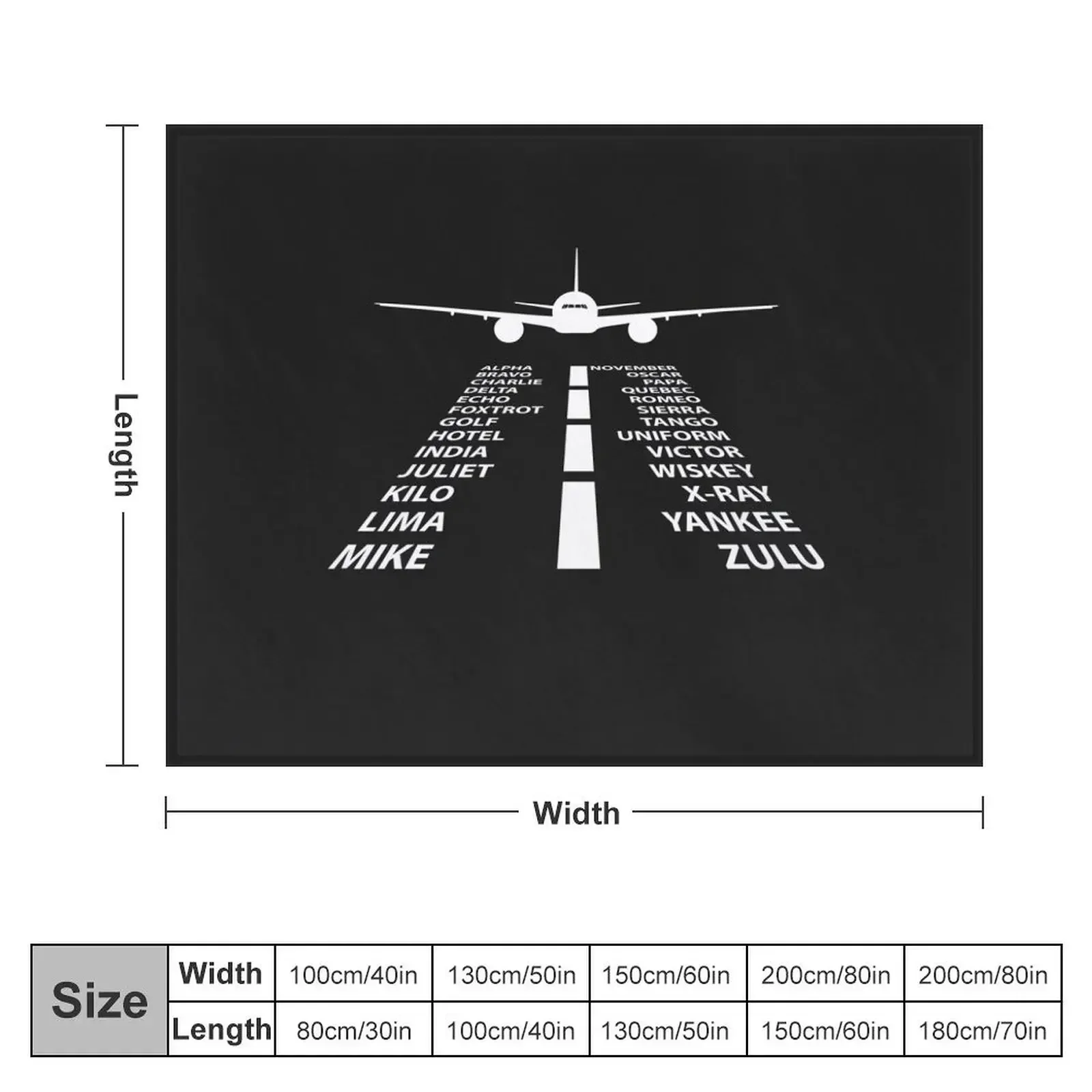 Phonetic Alphabet Pilot Airplane Funny Aviation Gift Throw Blanket heavy to sleep Bed Fashionable Blankets