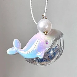 Cute Whale Keychain Pendant Accessories School Bag Pendant Key Chains Couples Lovers Romantic Gift Running To You Charms Jewelry