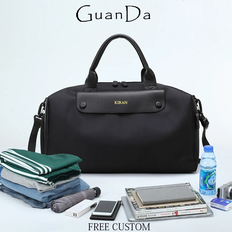

Большая дорожная сумка-дафл с индивидуальным дизайном, модная люксовая сумка для выходных, дорожная сумка через плечо с возможностью нанесения имени, нейлоновая сумка-холлдэлл