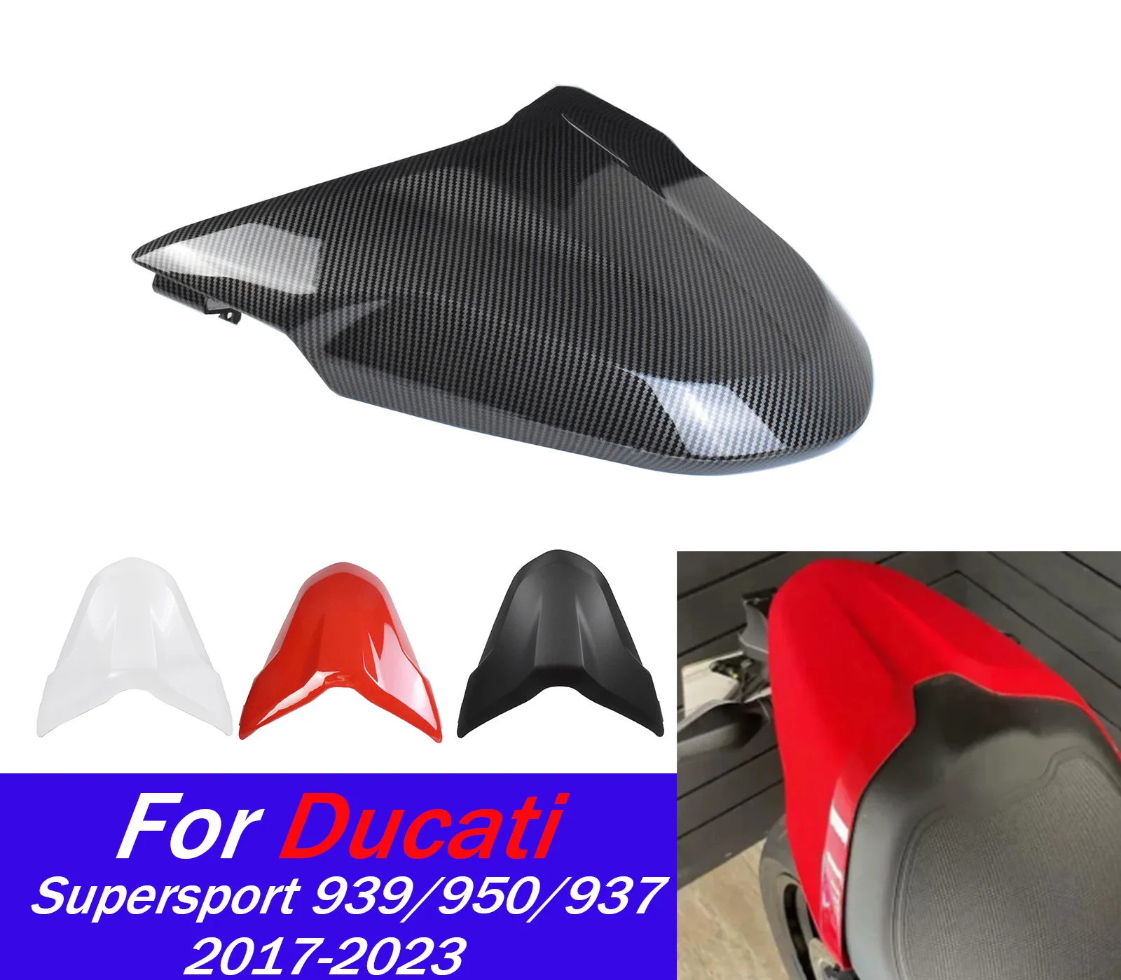 

Чехол на заднее пассажирское сиденье Super Sport 939, чехол для Ducati Super Sport 937 939 2017-2023, детали обтекателя мотоцикла ﻿