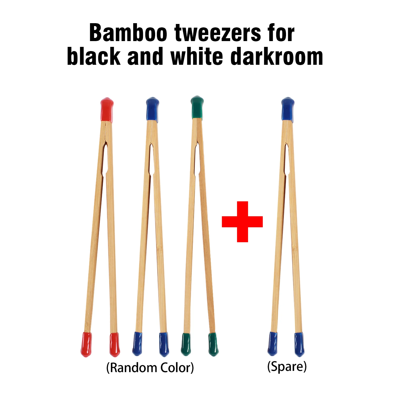 4Pcs Darkroom Developing Bamboo Print Tongs 4x5 5x7 8x10 Negatives Film Processing Development Accessories Darkroom Equipment