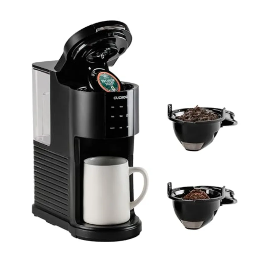 Single Serve Coffee Maker for K-Cup Ground Beans and Loose-Leaf Tea Versatile 3-in-1 Pod Coffee Maker Small Single Cup Machine