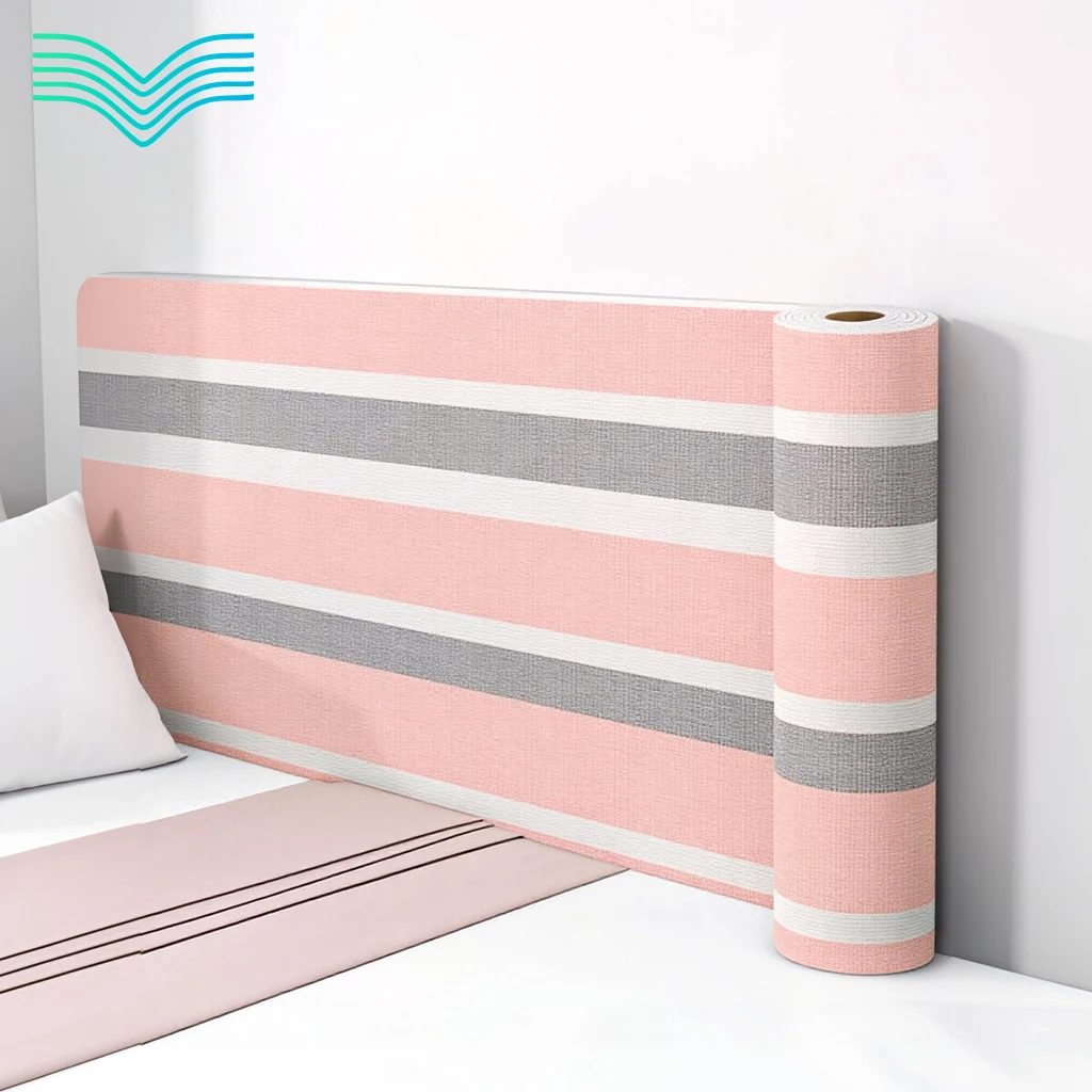 Cold-proof Anti-collision Striped Self Adhesive Wall Pad Bedside Wall Surround Tatami Headboard Soft Panel Wall Protective