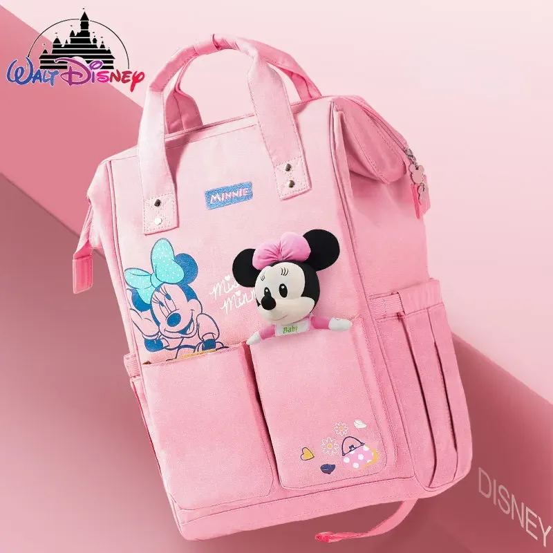 Disney Pooh Bear Original New Diaper Bag Backpack Cartoon Cute Baby Bag Large Capacity Baby Diaper Bag Fashion High Quality