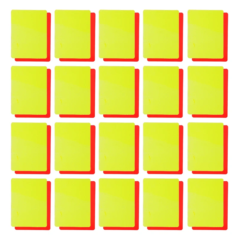 20Sets Football Referee Red Yellow Cards Soccer Match Warning Cards Professional Sports Equipment Football-Specific