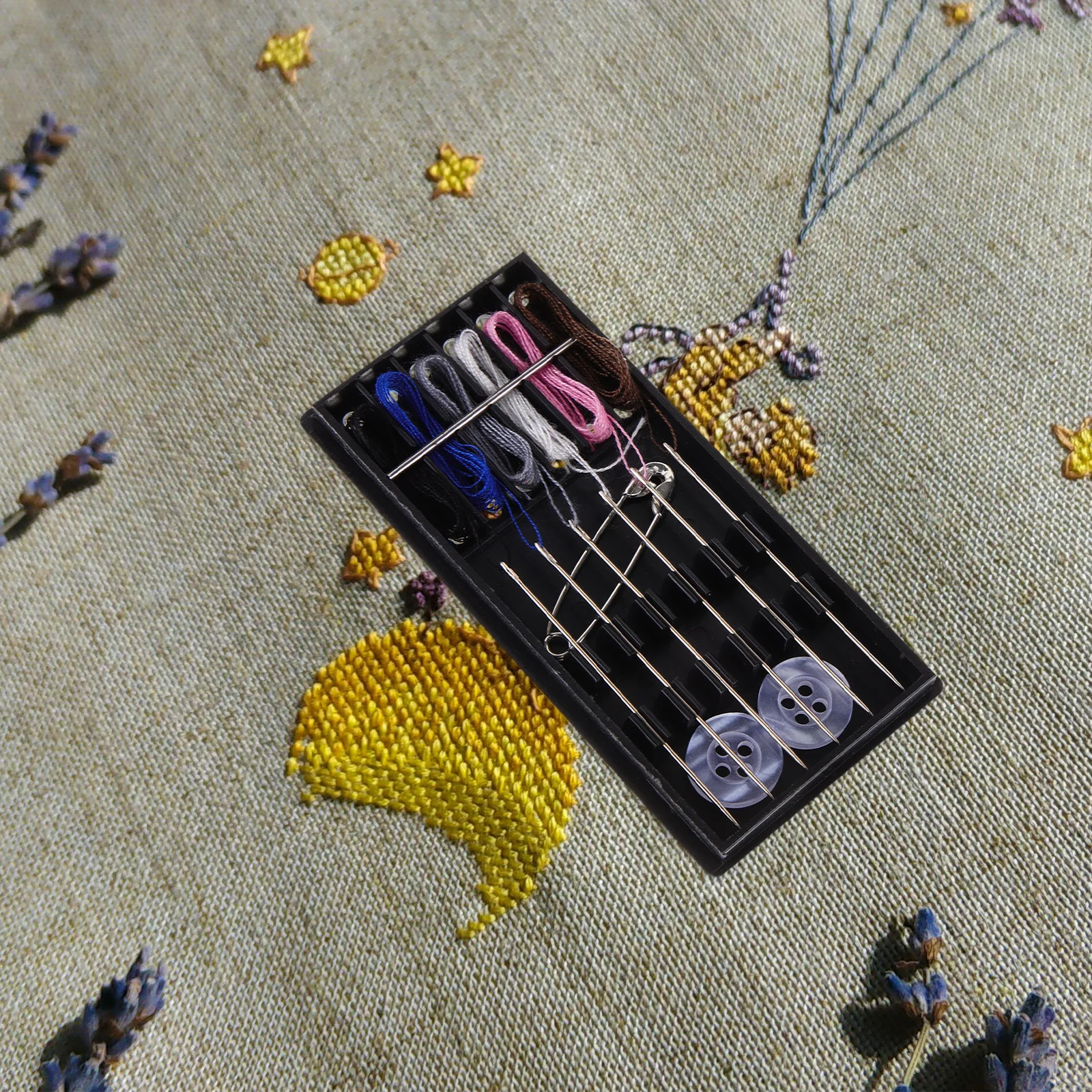 

2 set Portable Kit Compact Travel Kit For Household Clothing Repairs Sewing Tools Box Hand Stitching Supplies Thread Needles Diy