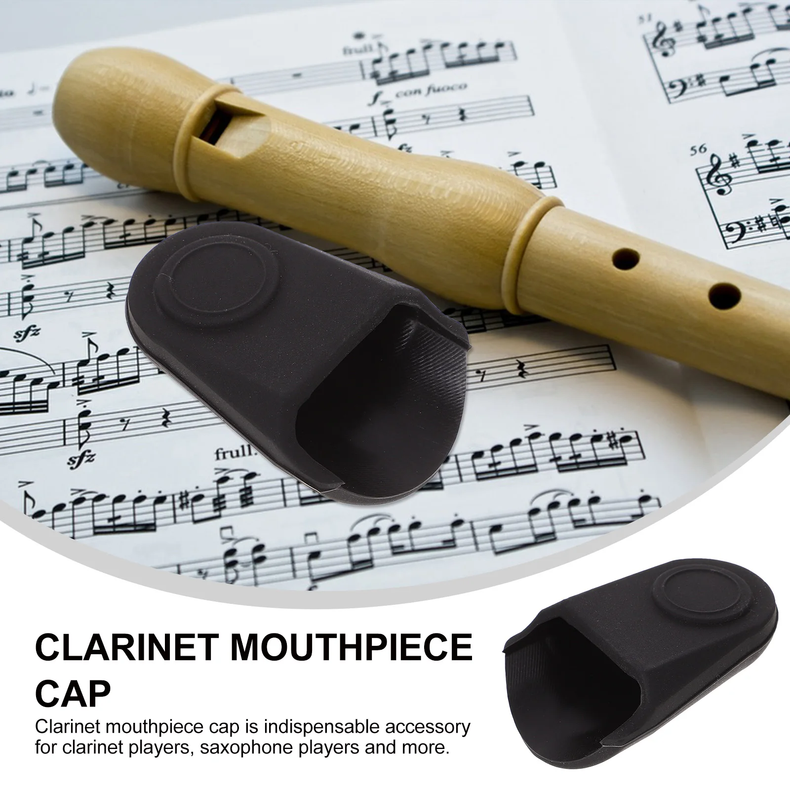 

Mouthpiece Protective Cap Saxophone Clarinet Pitch & Cushions Rubber Replacement Miss