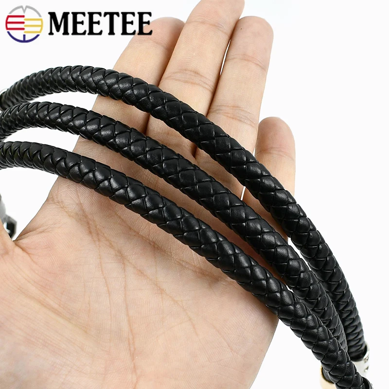 1Pc 30-120cm PU Leather Bag Strap Woven Shoulder Handle Rope Replacement Handbag Purse DIY Repair Accessory Buckle Connector Set