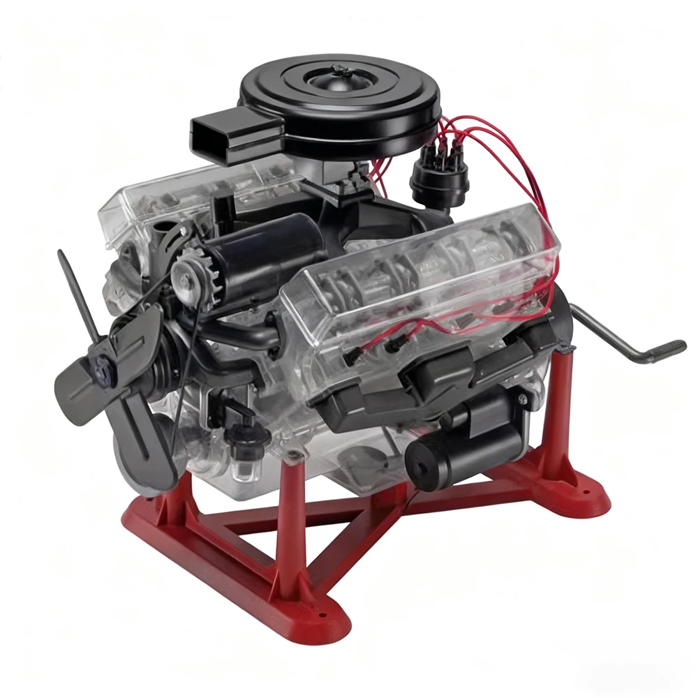 V8 Engine 00460 Internal Combustion Engine Simulation Model Building Kits 1/4 Scale Educational Toy Creative Desktop Decoration