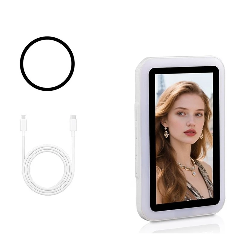 2026 New-4.02 Inch Rear Camera Selfie Screen Touch Display 3-Color Fill Light Zoom Wired Type-C For IOS Android