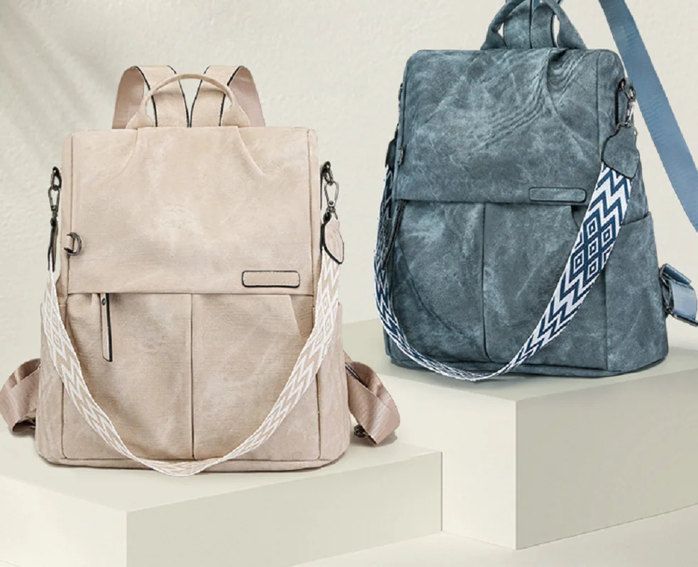 

2025 новые модные дорожные рюкзаки из мягкой кожи большой емкости, женские корейские сумки на плечо, школьная сумка, рюкзак через плечо