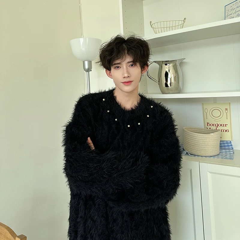 

Design Sensation Knitwear Men's High-End Korean Sle Lazy Sea Knitted Sweater Trendy Brand Couple's Outerwear