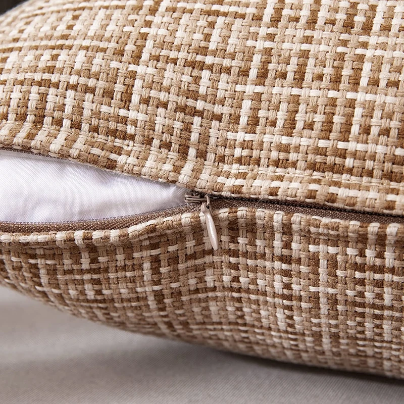 1/2 Stück 45 x 45 cm wasserdichte rosa Kissenbezüge für den Außenbereich, Bauernhaus-wasserabweisende Kissenbezüge für Zelt, Terrasse, Garten, Couch – Detail 3