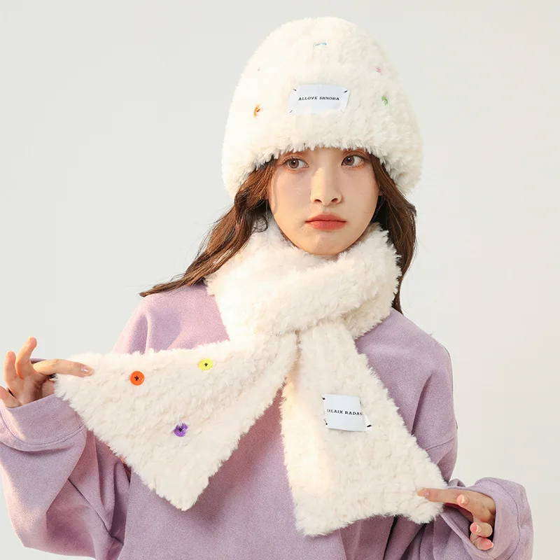 

Hat Autumn And Winter Plush Fisherman's Hat Knitted Warm Imitation Fur Hat Fluffy Pot Hat Woman