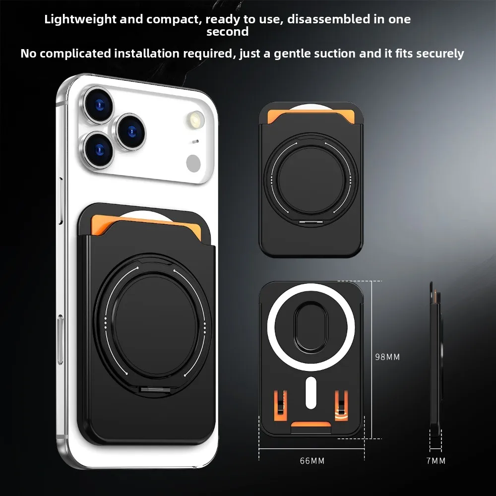 NEUER Modetrend 360° Drehbarer Ringständer für Magsafe N52 Starker Magnetischer Kartenhalter Brieftaschenhülle für iPhone Ultra 18 17 Pro Max – Detail 3