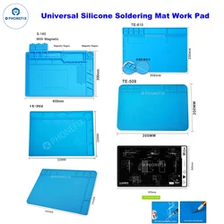 S-160 TE-509 Universal Silicone Mat Desktop Work Pad ESD Magnetic Repair Platform for SMD BGA Soldering Station Repair Tools Pad