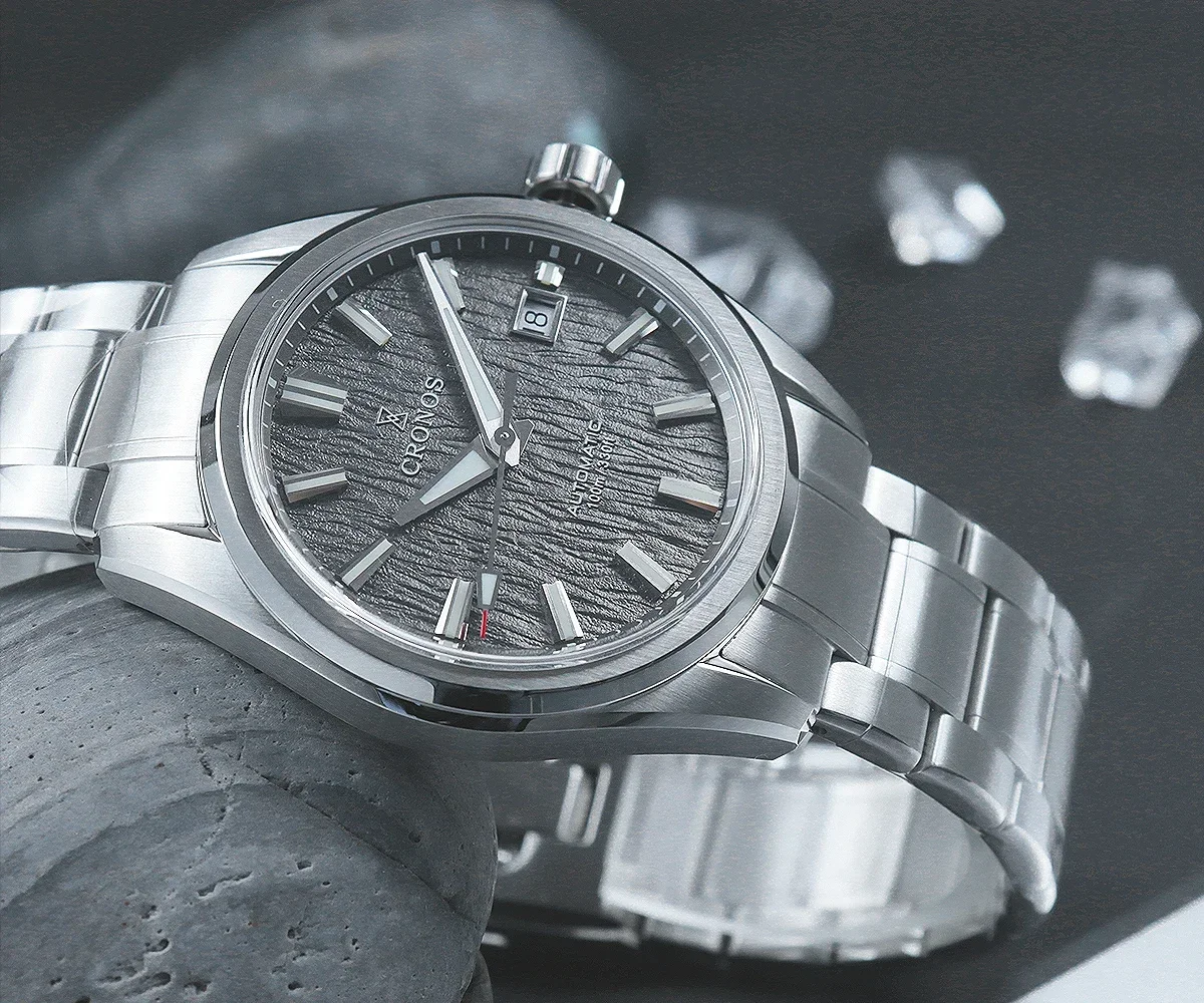 كرونوس GS 39 مللي متر الملمس الساعات الفاخرة للرجال فستان الأعمال SW200 التلقائي الميكانيكية مقاوم للماء 100 متر أنثى نهاية الروابط L6037M