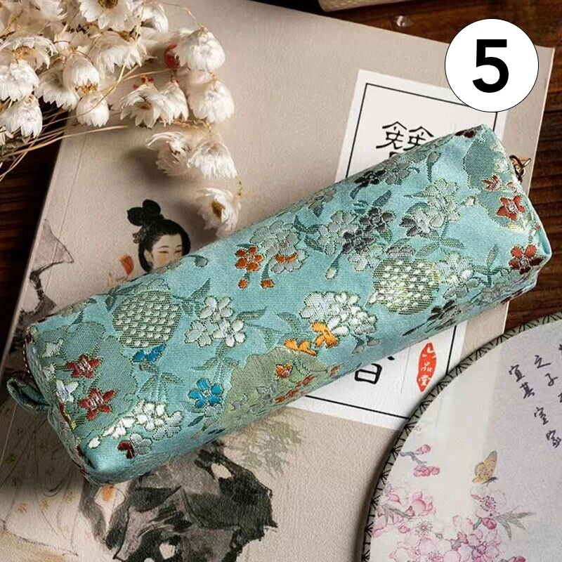 

Retro School Pencil Case Painting Brushes Holder Artist Calligraphy Bag Stationery Supplies Chinese Calligraphy Portable Pen Bag